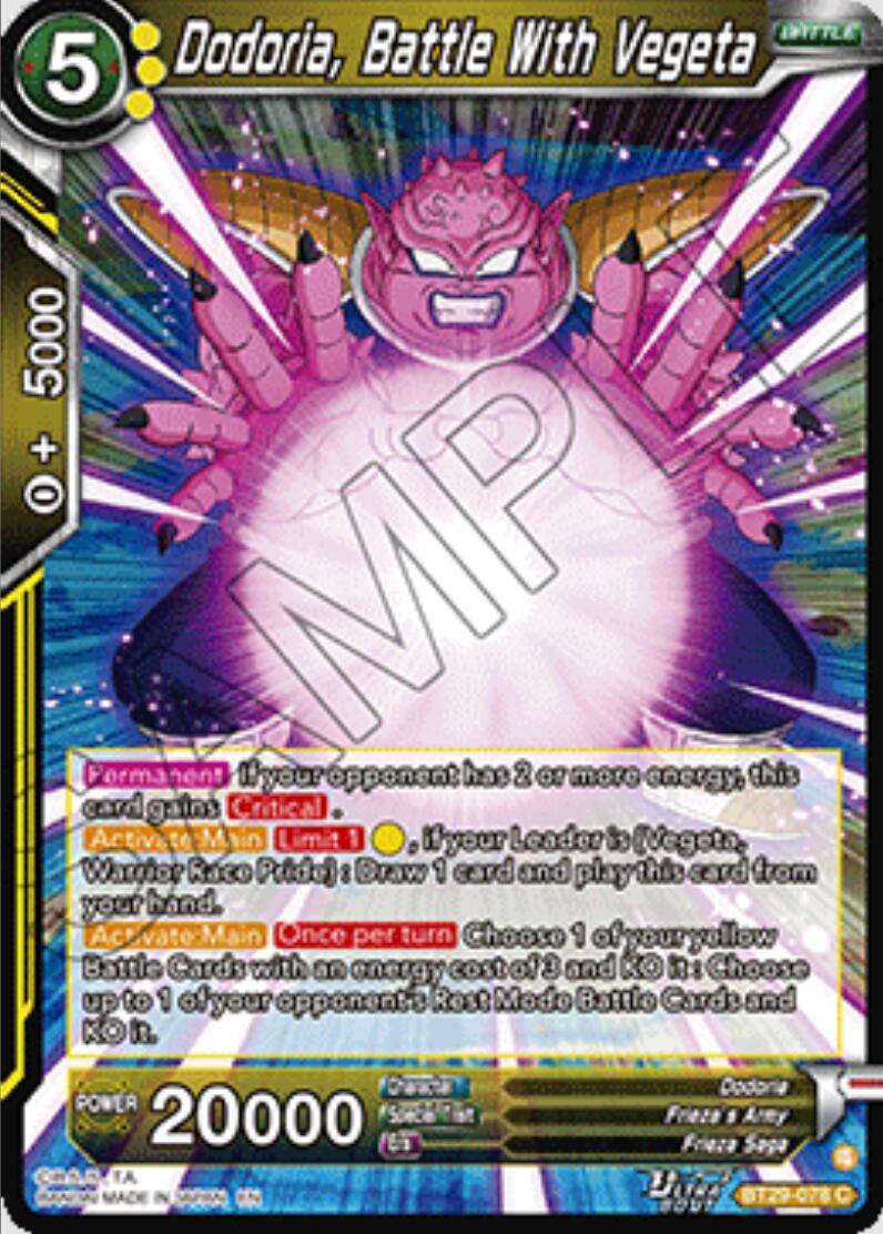 Dodoria, Battle With Vegeta (BT29-078) [Fearsome Rivals] | Cracking-Singles