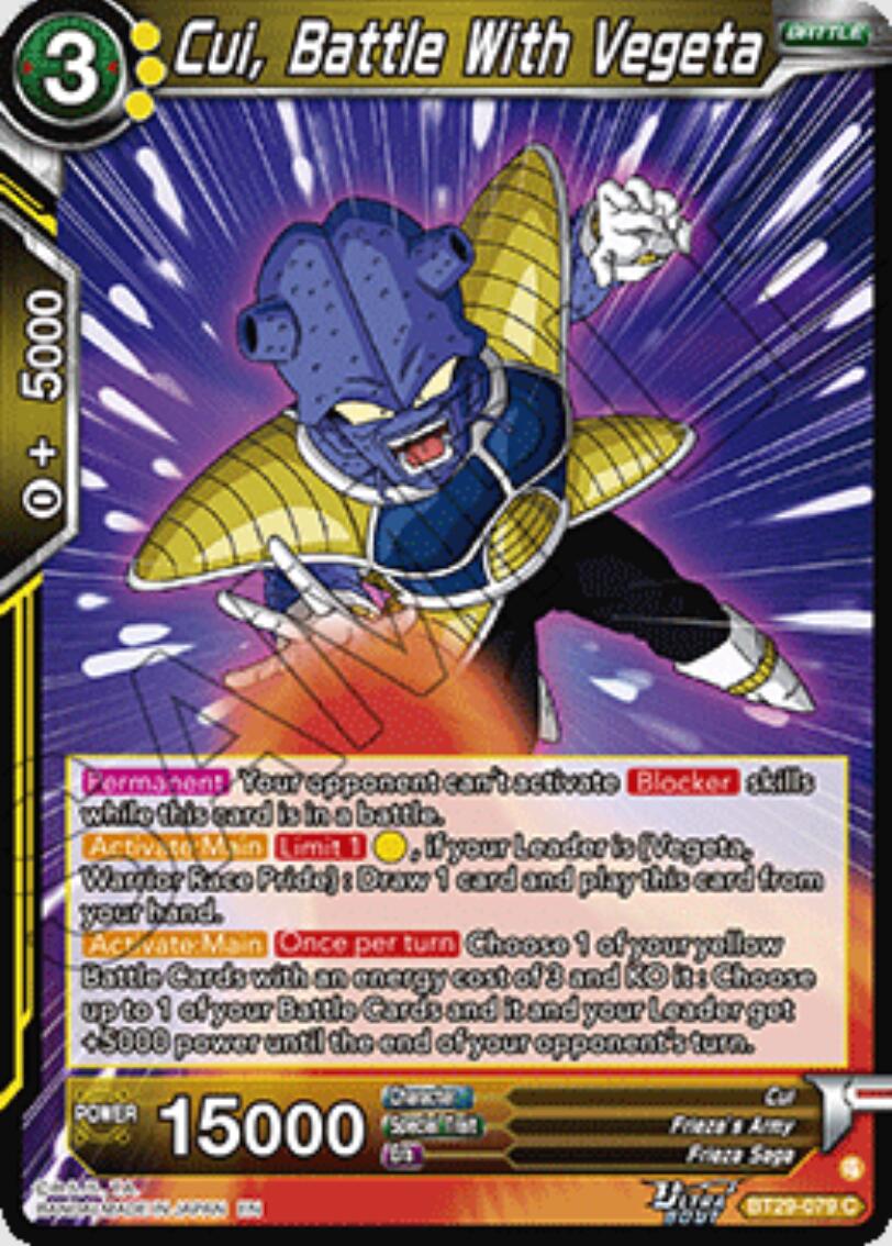 Cui, Battle With Vegeta (BT29-079) [Fearsome Rivals] | Cracking-Singles