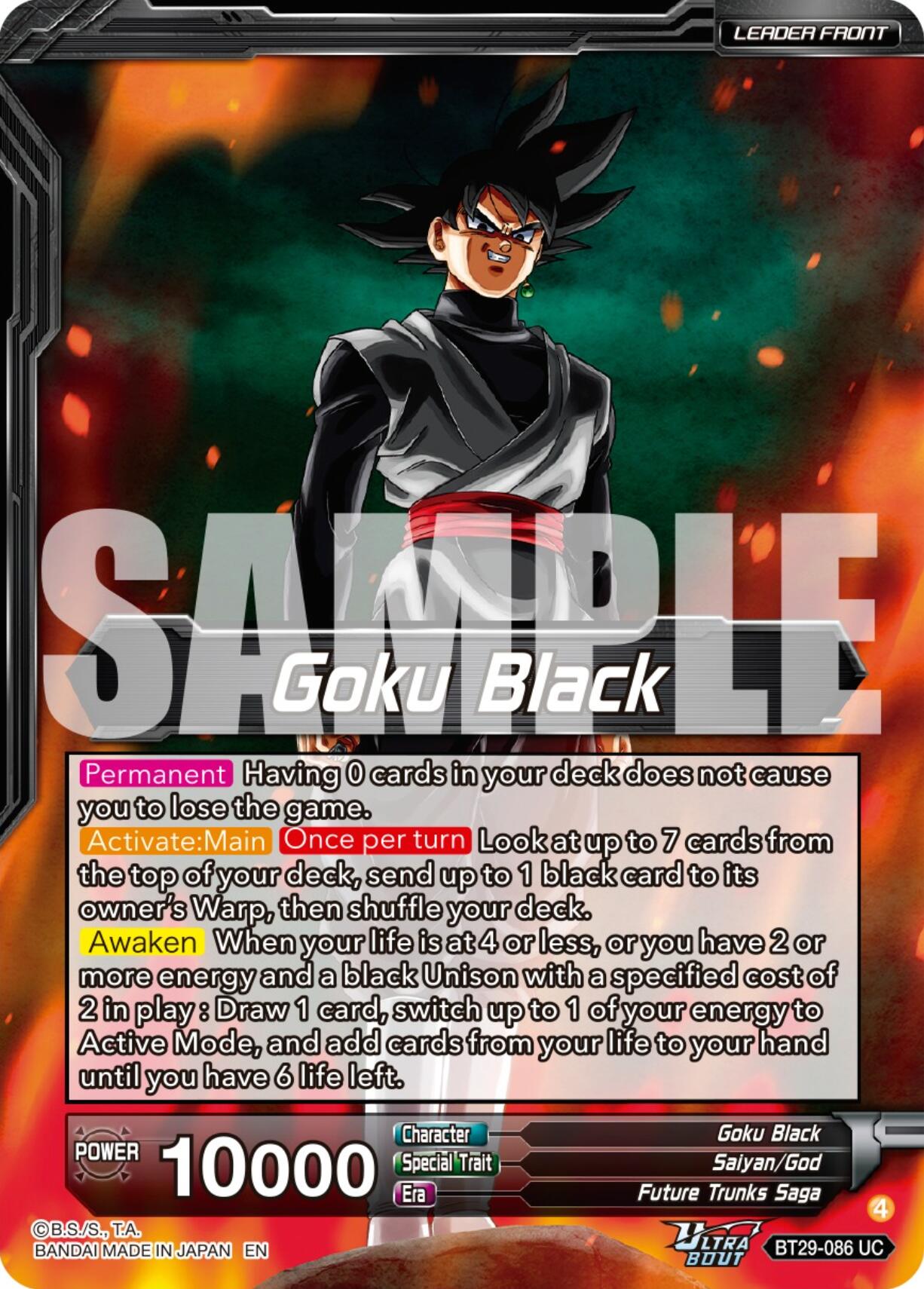 Goku Black // SS Rose Goku Black, Future of Despair (SLR) (BT29-086) [Fearsome Rivals] | Cracking-Singles