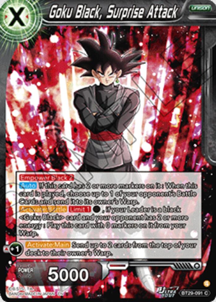 Goku Black, Surprise Attack (BT29-091) [Fearsome Rivals] | Cracking-Singles