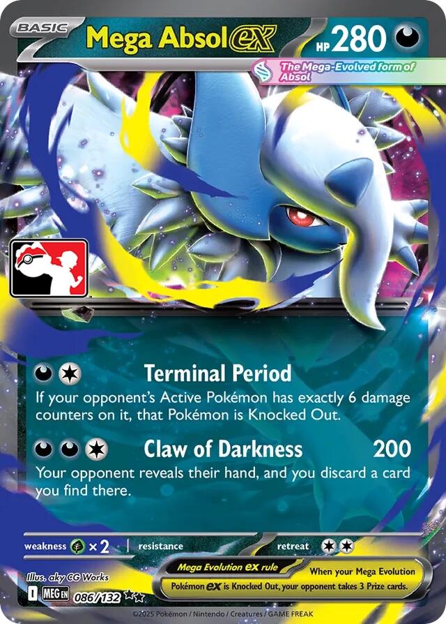 Mega Absol ex (086/132) [Prize Pack Series Seven] | Cracking-Singles