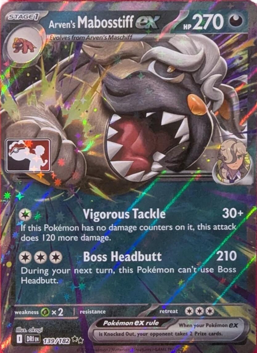 Arven's Mabosstiff ex (139/182) [Prize Pack Series Eight] | Cracking-Singles