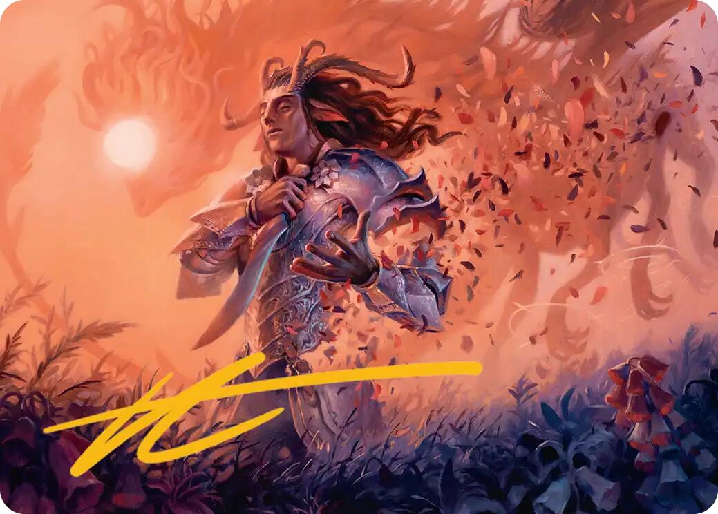 Rhys, the Evermore Art Card (Gold-Stamped Signature) [Lorwyn Eclipsed Art Series] | Cracking-Singles
