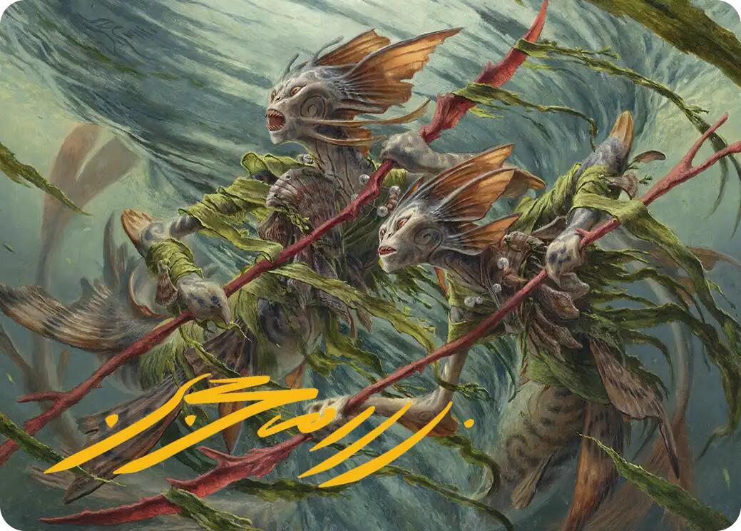 Champions of the Shoal Art Card (Gold-Stamped Signature) [Lorwyn Eclipsed Art Series] | Cracking-Singles