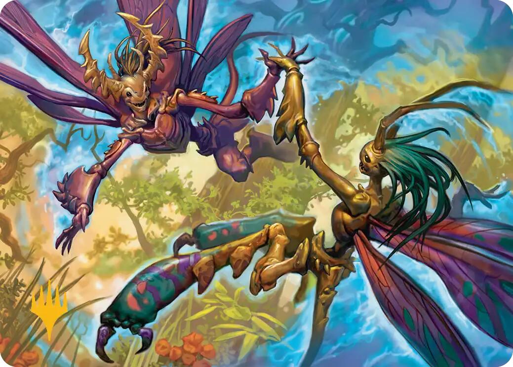 Illusion Spinners Art Card (Gold-Stamped Planeswalker Symbol) [Lorwyn Eclipsed Art Series] | Cracking-Singles