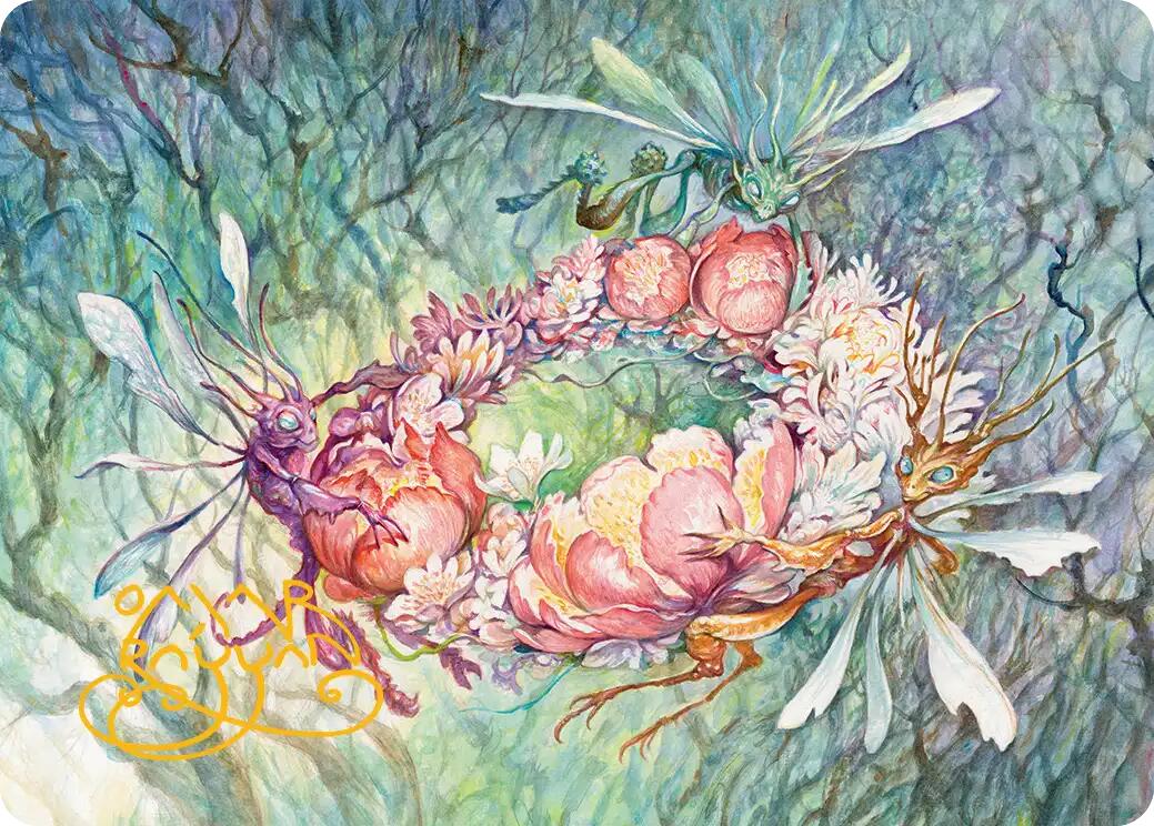 Grave Venerations Art Card (Gold-Stamped Signature) [Lorwyn Eclipsed Art Series] | Cracking-Singles