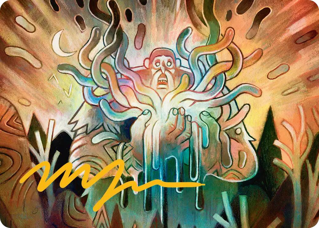 Aurora Awakener Art Card (40/54) (Gold-Stamped Signature) [Lorwyn Eclipsed Art Series] | Cracking-Singles