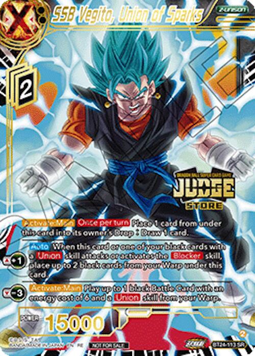SSB Vegito, Union of Sparks (Judge Pack Vol.18) (Store) (BT24-113) [Judge Promotion Cards] | Cracking-Singles