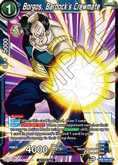 Borgos, Bardock's Crewmate (Ultra-Bout Series Tournament Pack Vol.1) (DB3-040) [Tournament Promotion Cards] | Cracking-Singles