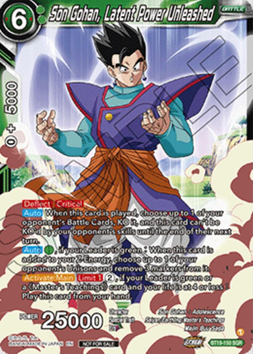 Son Gohan, Latent Power Unleashed (Ultra-Bout Series Tournament Pack Vol.1) (BT19-150) [Tournament Promotion Cards] | Cracking-Singles