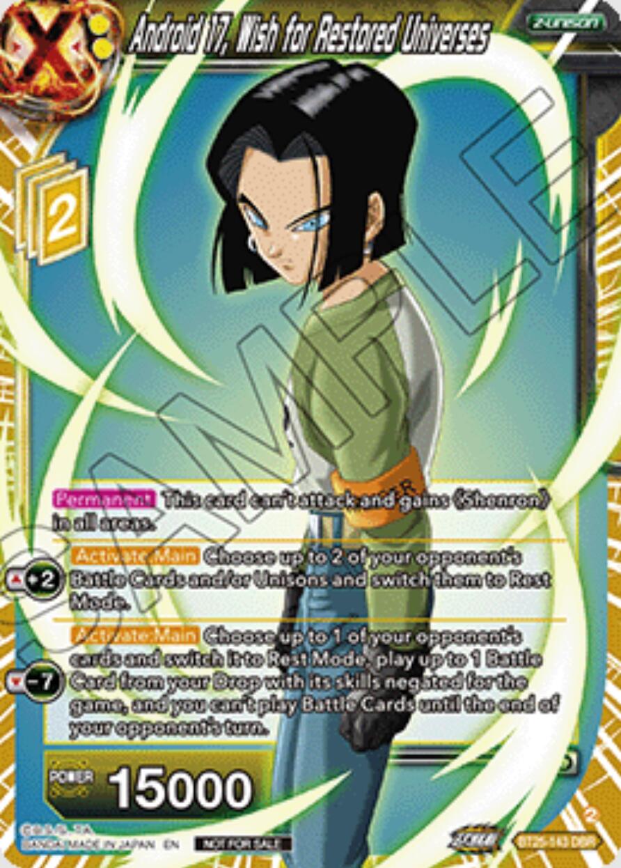 Android 17, Wish for Restored Universes (Ultra-Bout Series Tournament Pack Vol.1) (BT25-143) [Tournament Promotion Cards] | Cracking-Singles