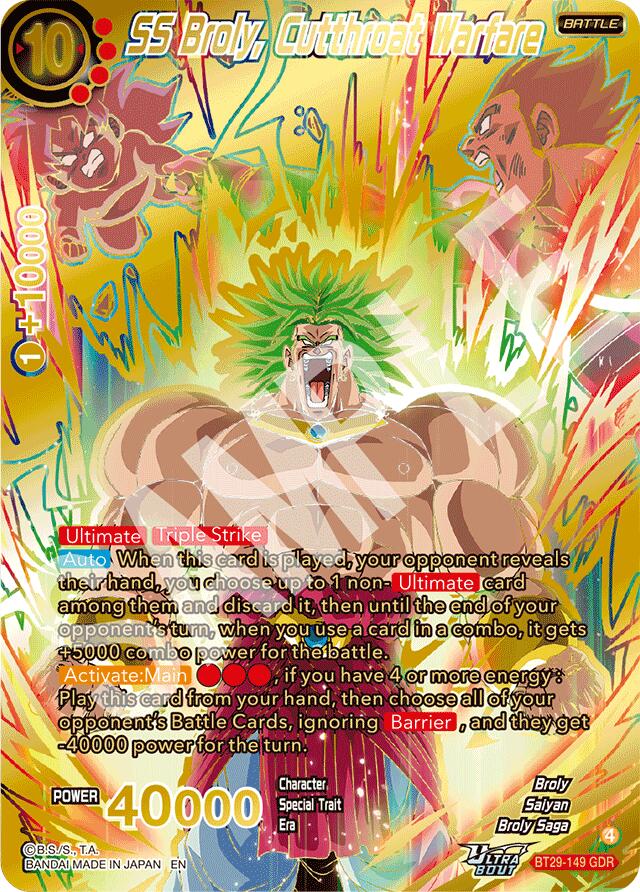 SS Broly, Cutthroat Warfare (GDR) (BT29-149) [Fearsome Rivals] | Cracking-Singles