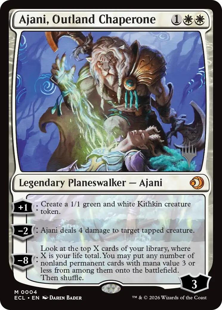 Ajani, Outland Chaperone [Lorwyn Eclipsed Promos] | Cracking-Singles
