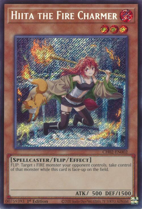 Hiita the Fire Charmer [CH02-EN002] Secret Rare | Cracking-Singles