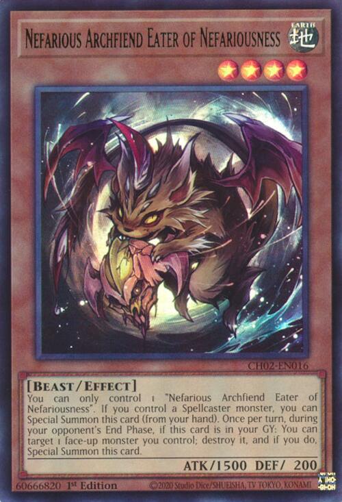 Nefarious Archfiend Eater of Nefariousness [CH02-EN016] Ultra Rare | Cracking-Singles