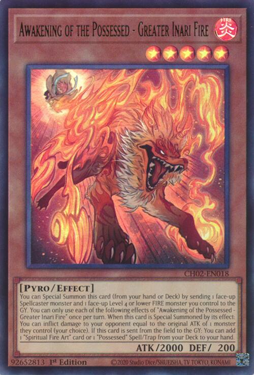 Awakening of the Possessed - Greater Inari Fire [CH02-EN018] Ultra Rare | Cracking-Singles