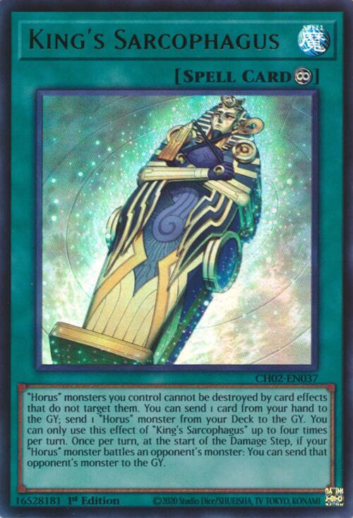 King's Sarcophagus [CH02-EN037] Ultra Rare | Cracking-Singles