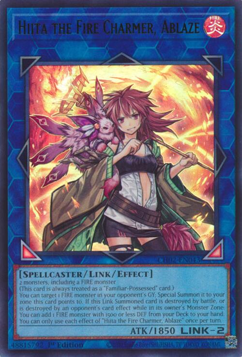 Hiita the Fire Charmer, Ablaze [CH02-EN043] Ultra Rare | Cracking-Singles