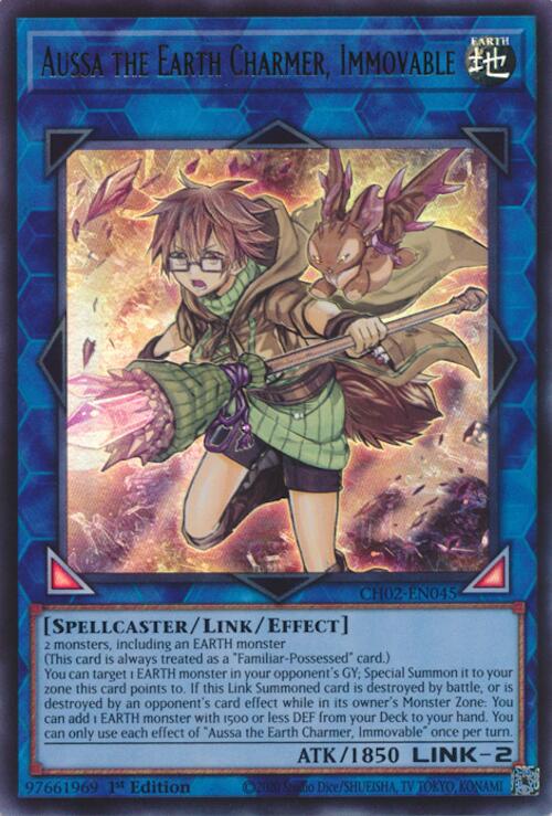 Aussa the Earth Charmer, Immovable [CH02-EN045] Ultra Rare | Cracking-Singles