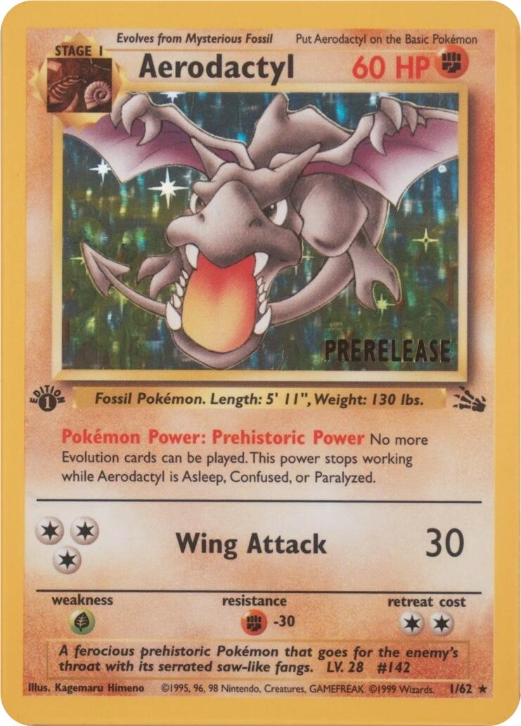 Aerodactyl (01/62) (Prerelease) [Miscellaneous Cards] | Cracking-Singles