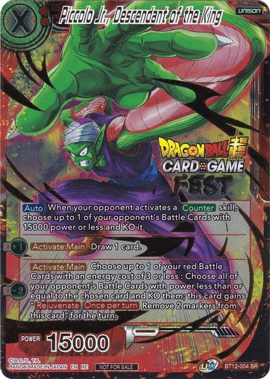Piccolo Jr., Descendant of the King (Card Game Fest 2022) (BT12-004) [Tournament Promotion Cards] | Cracking-Singles