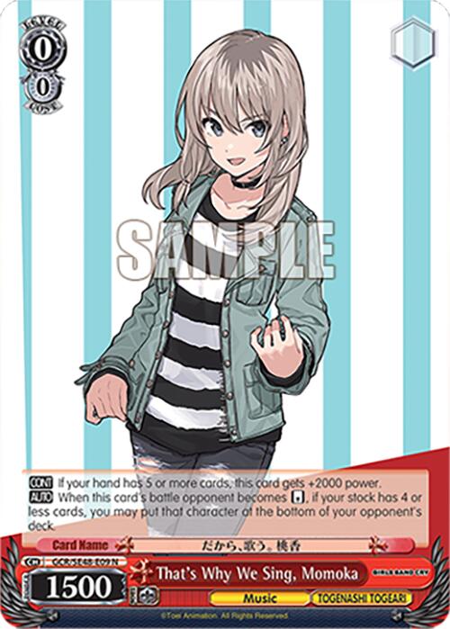 That's Why We Sing, Momoka (GCR/SE48-E09 N) [Girls Band Cry Premium Booster] | Cracking-Singles