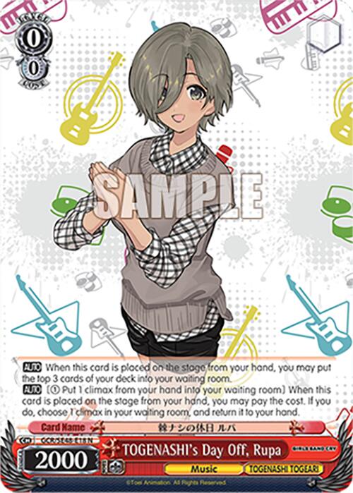 TOGENASHI's Day Off, Rupa (GCR/SE48-E18 N) [Girls Band Cry Premium Booster] | Cracking-Singles