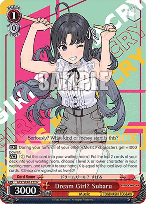 Dream Girl? Subaru (GCR/SE48-E22 N) [Girls Band Cry Premium Booster] | Cracking-Singles
