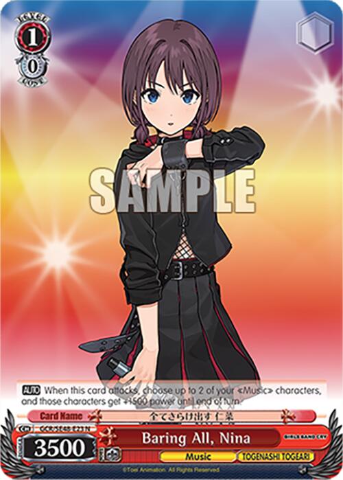 Baring All, Nina (GCR/SE48-E23 N) [Girls Band Cry Premium Booster] | Cracking-Singles