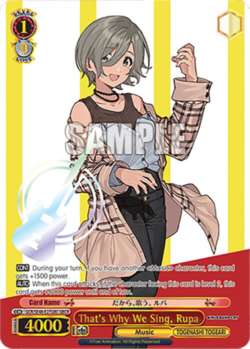 That's Why We Sing, Rupa (GCR/SE48-E27GBC GBCR) [Girls Band Cry Premium Booster] | Cracking-Singles