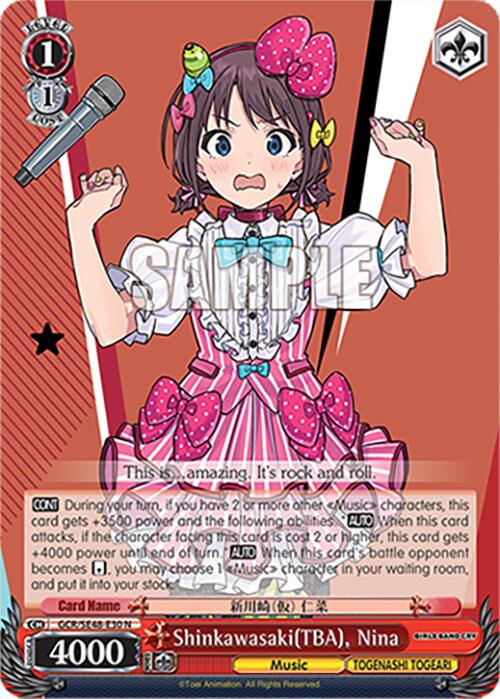Shinkawasaki(TBA), Nina (GCR/SE48-E30 N) [Girls Band Cry Premium Booster] | Cracking-Singles