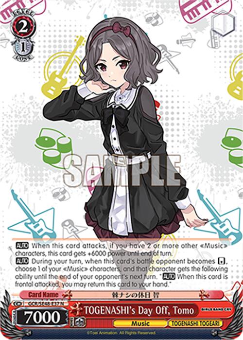 TOGENASHI's Day Off, Tomo (GCR/SE48-E37 N) [Girls Band Cry Premium Booster] | Cracking-Singles