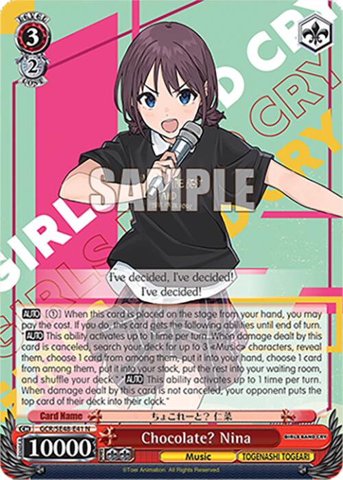 Chocolate? Nina (GCR/SE48-E41 N) [Girls Band Cry Premium Booster] | Cracking-Singles