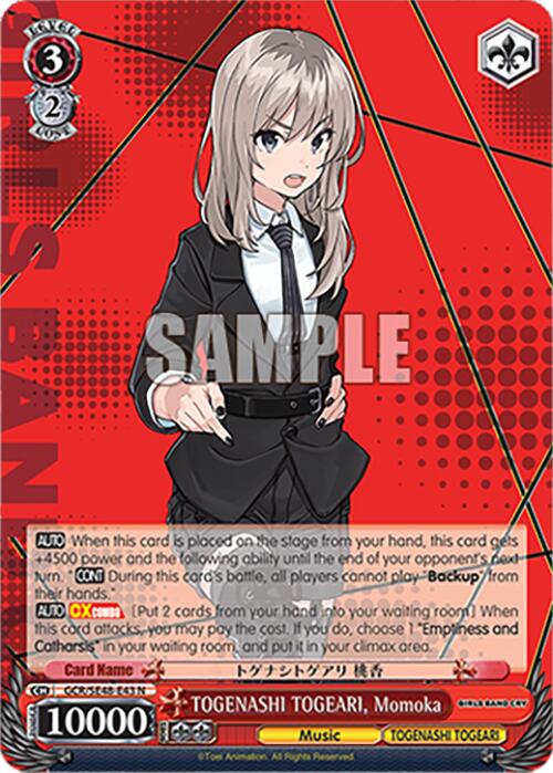TOGENASHI TOGEARI, Momoka (GCR/SE48-E43 N) [Girls Band Cry Premium Booster] | Cracking-Singles