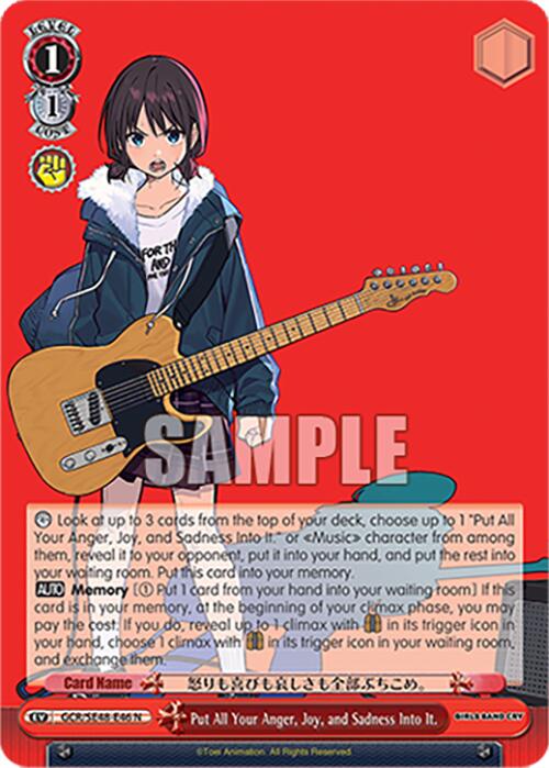 Put All Your Anger, Joy, and Sadness Into It. (GCR/SE48-E46 N) [Girls Band Cry Premium Booster] | Cracking-Singles