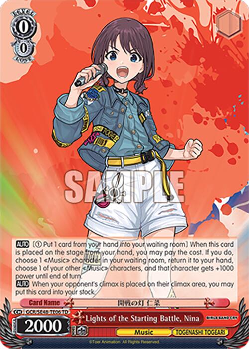 Lights of the Starting Battle, Nina (GCR/SE48-TE06 TD) [Girls Band Cry Premium Booster] | Cracking-Singles