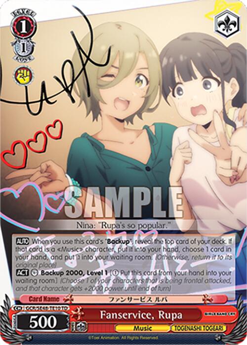 Fanservice, Rupa (GCR/SE48-TE10 TD) [Girls Band Cry Premium Booster] | Cracking-Singles