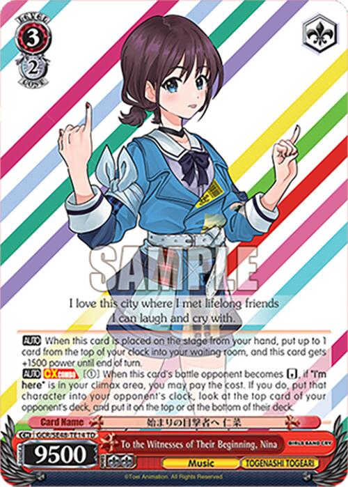 To the Witnesses of Their Beginning, Nina (GCR/SE48-TE14 TD) [Girls Band Cry Premium Booster] | Cracking-Singles