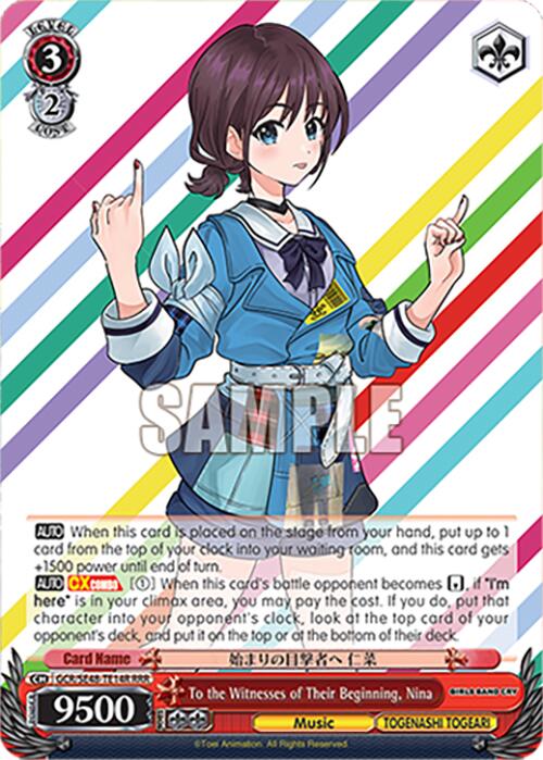 To the Witnesses of Their Beginning, Nina (GCR/SE48-TE14R RRR) [Girls Band Cry Premium Booster] | Cracking-Singles