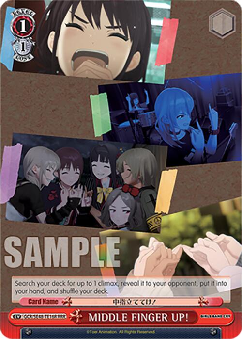 MIDDLE FINGER UP! (GCR/SE48-TE16R RRR) [Girls Band Cry Premium Booster] | Cracking-Singles