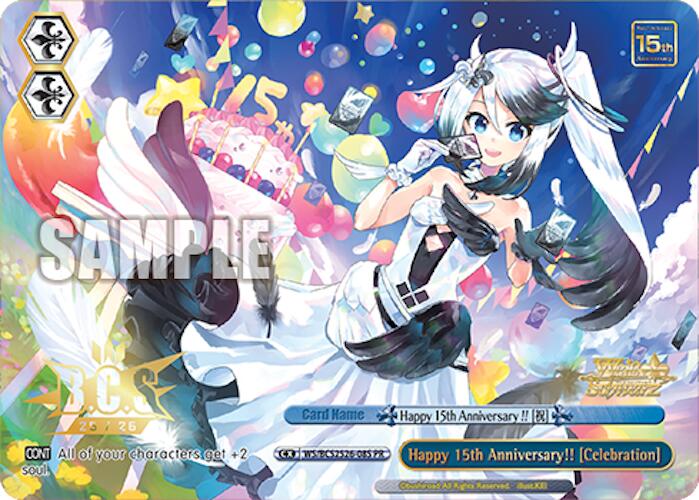 Happy 15th Anniversary!! [Celebration] (Foil) [Bushiroad Event Cards] | Cracking-Singles