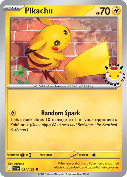 Pikachu (051/162) (Pokemon Day 2026) [Miscellaneous Cards] | Cracking-Singles