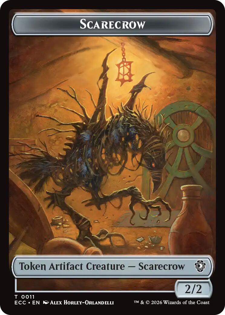 Scarecrow // Treasure Double-Sided Token [Lorwyn Eclipsed Tokens] | Cracking-Singles