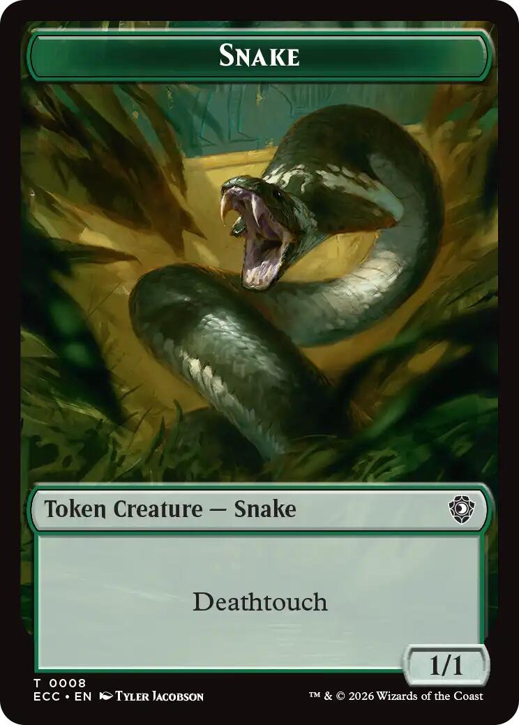 Snake // Scarecrow Double-Sided Token [Lorwyn Eclipsed Tokens] | Cracking-Singles