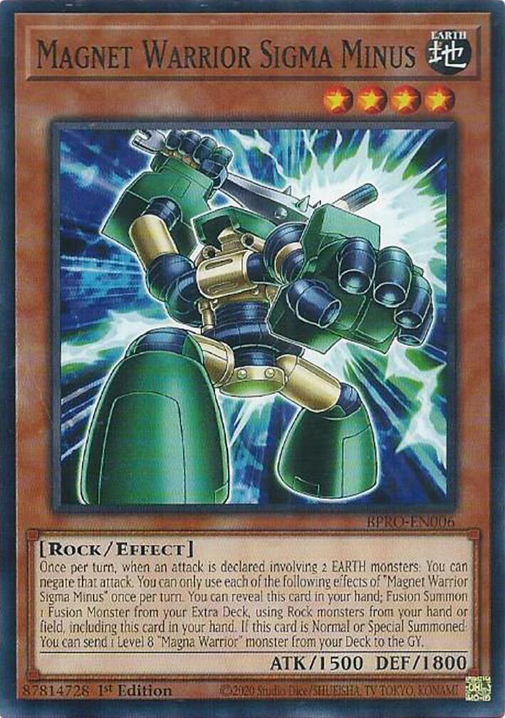 Magnet Warrior Sigma Minus [BPRO-EN006] Common | Cracking-Singles