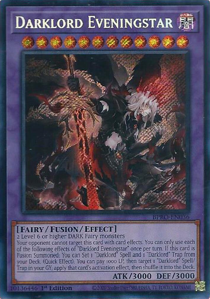 Darklord Eveningstar [BPRO-EN036] Secret Rare | Cracking-Singles