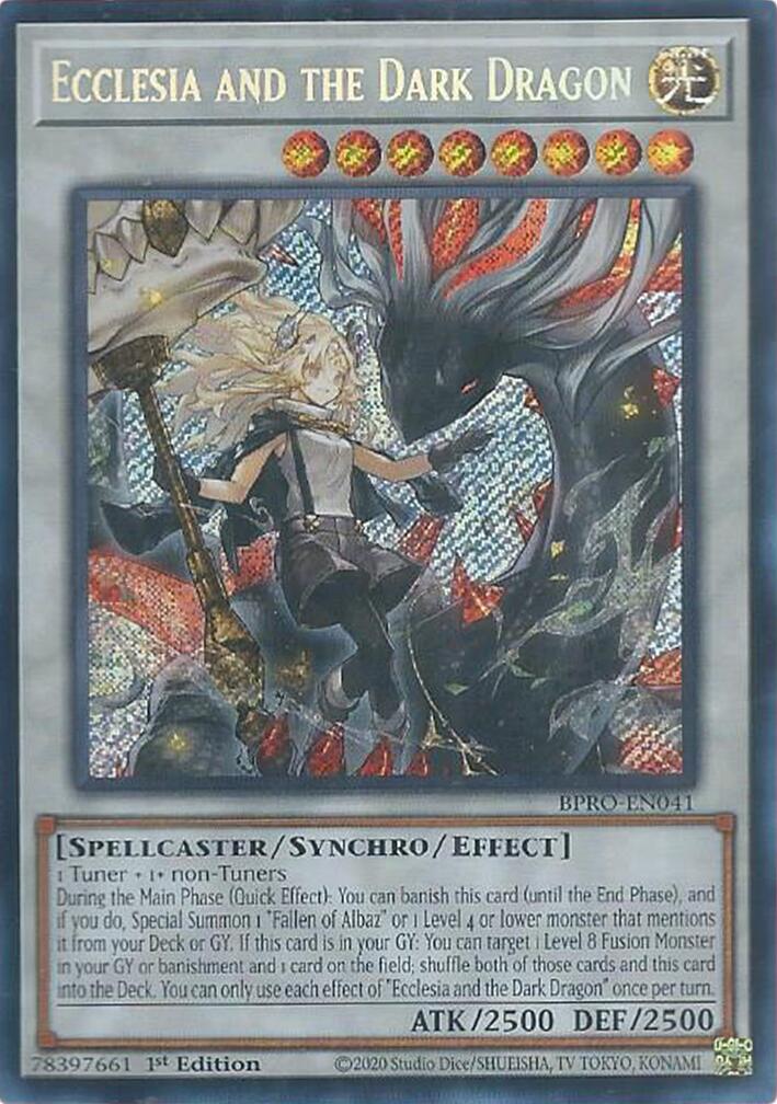 Ecclesia and the Dark Dragon [BPRO-EN041] Secret Rare | Cracking-Singles