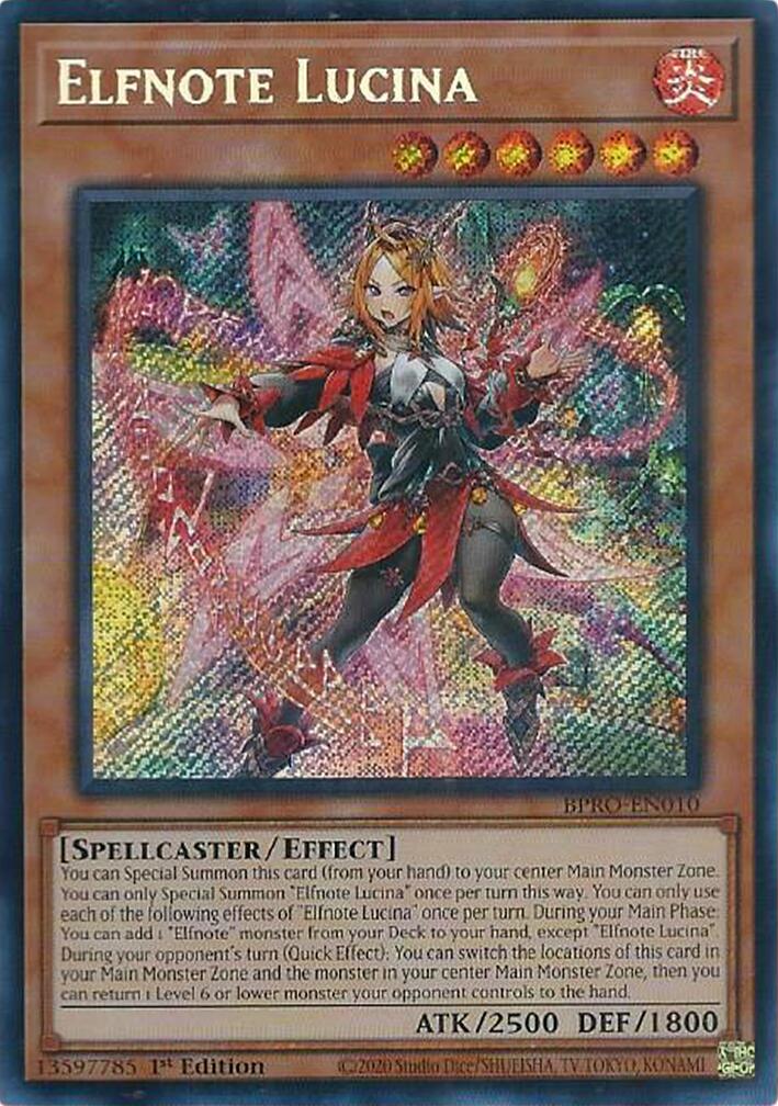 Elfnote Lucina [BPRO-EN010] Secret Rare | Cracking-Singles