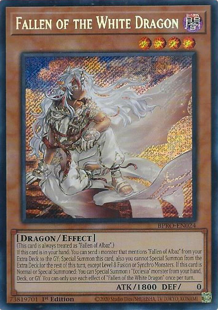 Fallen of the White Dragon [BPRO-EN024] Secret Rare | Cracking-Singles