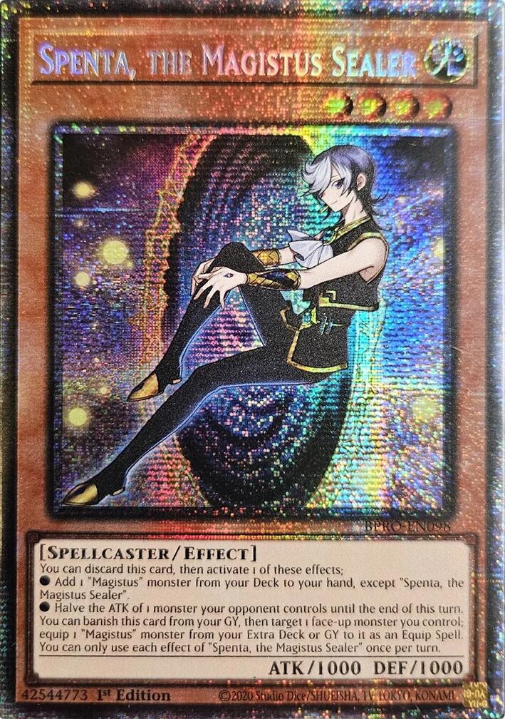 Spenta, the Magistus Sealer (Starlight Rare) [BPRO-EN098] Starlight Rare | Cracking-Singles